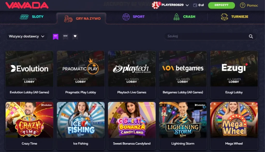 Vavada Kasyno na żywo – stoły Evolution Gaming dla graczy VIP